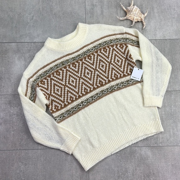 🔆O’NEILL🔆 Floyd Argyle COZY Warm, comfortable sweater knitted retro - Picture 2 of 16